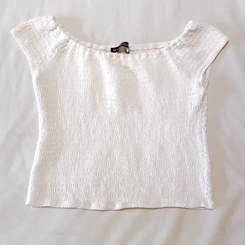 Brandy Melville white cropped tee - MAKE OFFERS